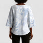 African Zebra Leopard Pattern Kimono Sleeve Blouse Sky Savannah