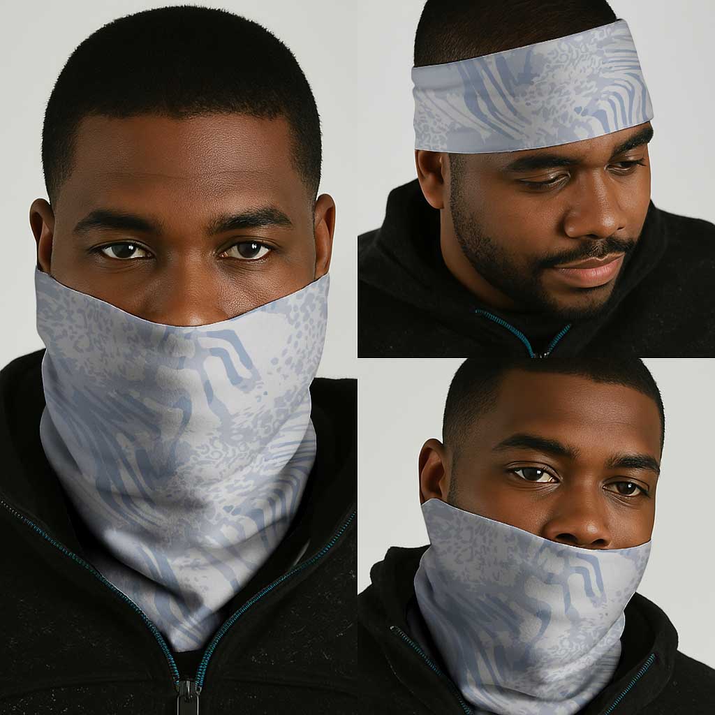 African Zebra Leopard Pattern Neck Gaiter Sky Savannah