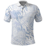 African Zebra Leopard Pattern Polo Shirt Sky Savannah