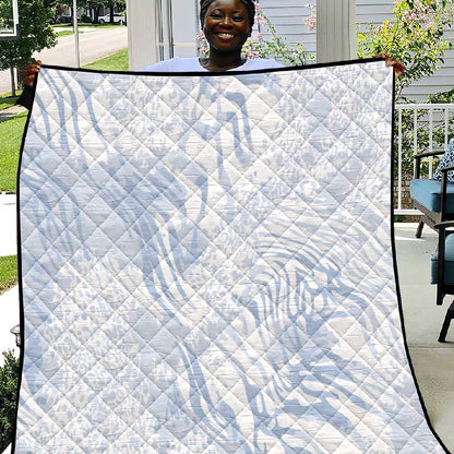 African Zebra Leopard Pattern Quilt Sky Savannah