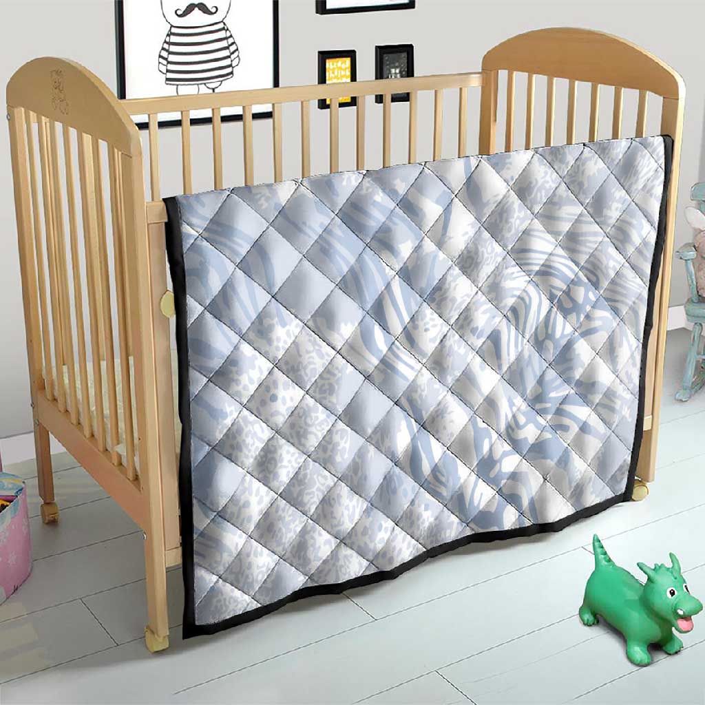 African Zebra Leopard Pattern Quilt Sky Savannah