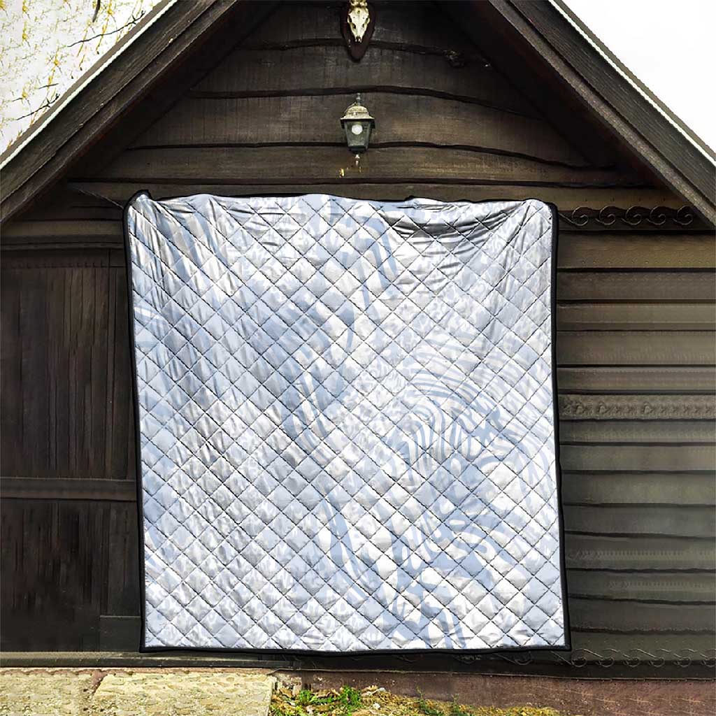 African Zebra Leopard Pattern Quilt Sky Savannah