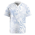 African Zebra Leopard Pattern Rugby Jersey Sky Savannah