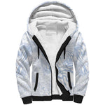 African Zebra Leopard Pattern Sherpa Hoodie Sky Savannah