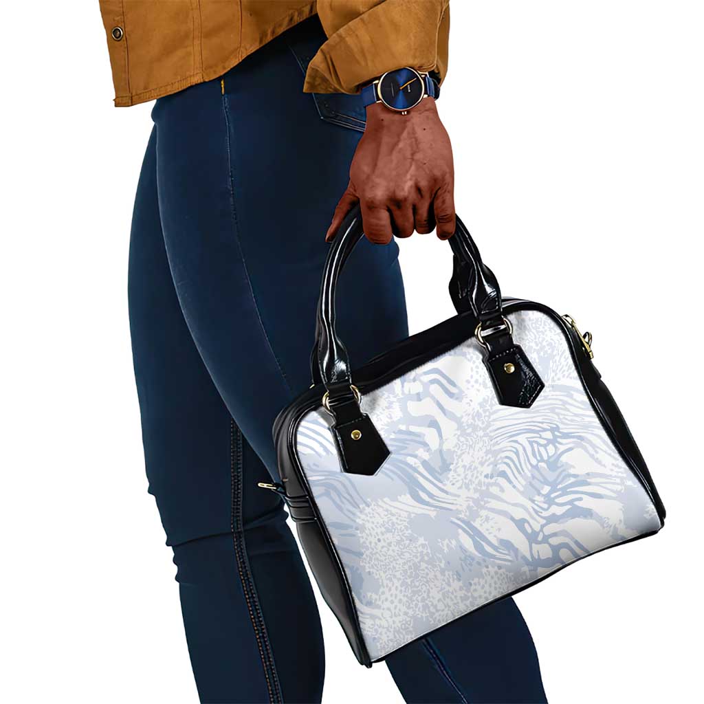 African Zebra Leopard Pattern Shoulder Handbag Sky Savannah
