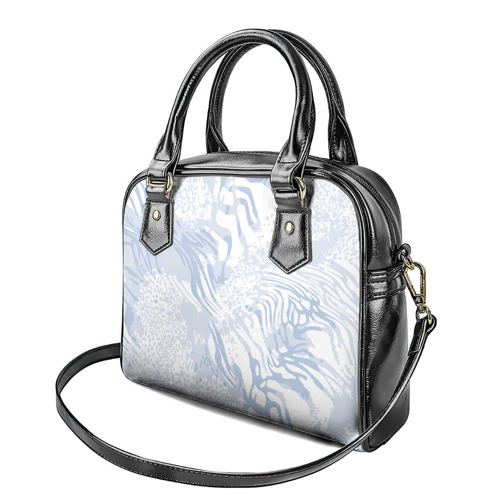 African Zebra Leopard Pattern Shoulder Handbag Sky Savannah