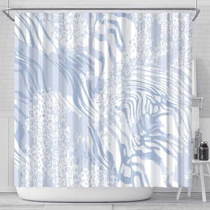 African Zebra Leopard Pattern Shower Curtain Sky Savannah