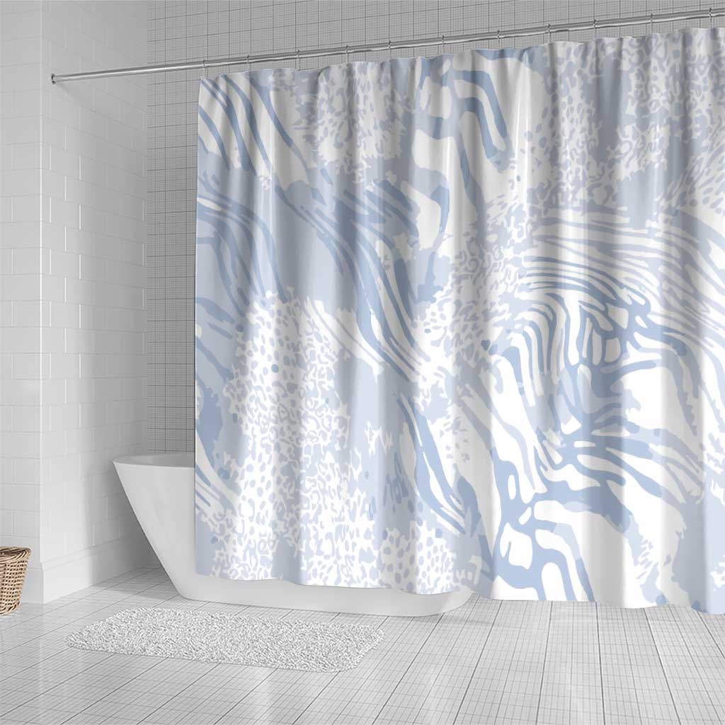African Zebra Leopard Pattern Shower Curtain Sky Savannah