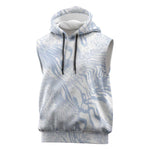 African Zebra Leopard Pattern Sleeveless Hoodie Sky Savannah
