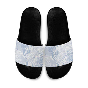 African Zebra Leopard Pattern Slide Sandals Sky Savannah