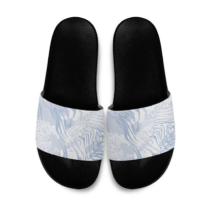African Zebra Leopard Pattern Slide Sandals Sky Savannah