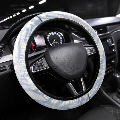 African Zebra Leopard Pattern Steering Wheel Cover Sky Savannah