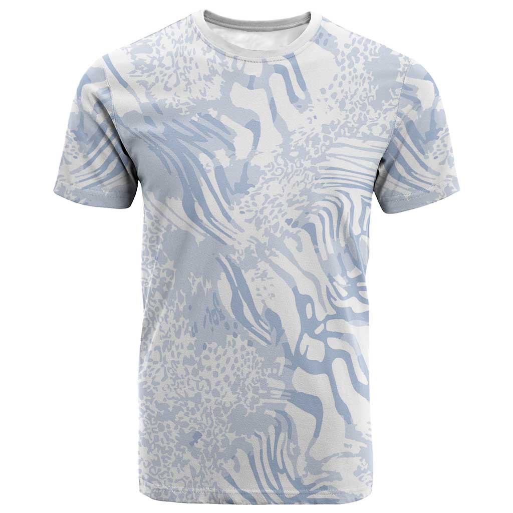African Zebra Leopard Pattern T shirt Sky Savannah