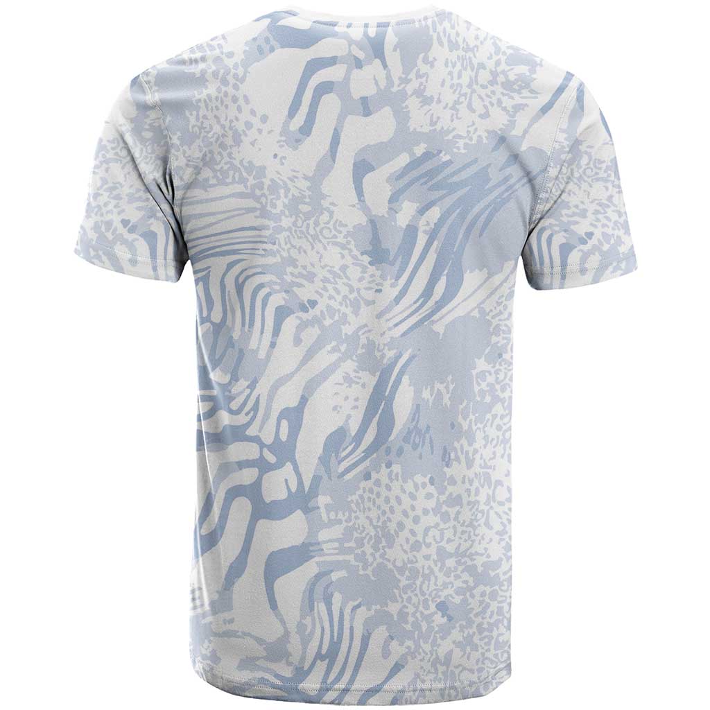 African Zebra Leopard Pattern T shirt Sky Savannah