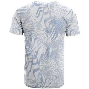 African Zebra Leopard Pattern T shirt Sky Savannah