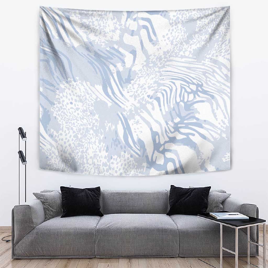 African Zebra Leopard Pattern Tapestry Sky Savannah