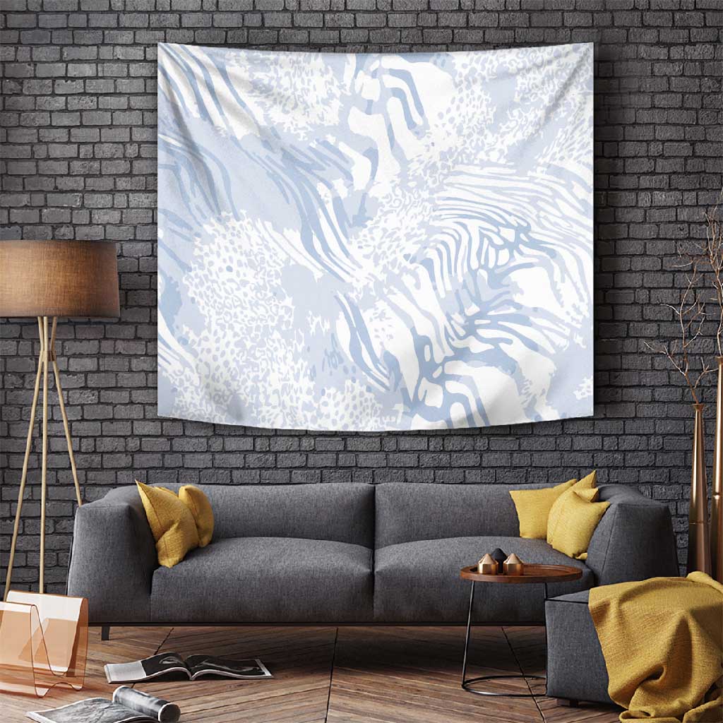 African Zebra Leopard Pattern Tapestry Sky Savannah