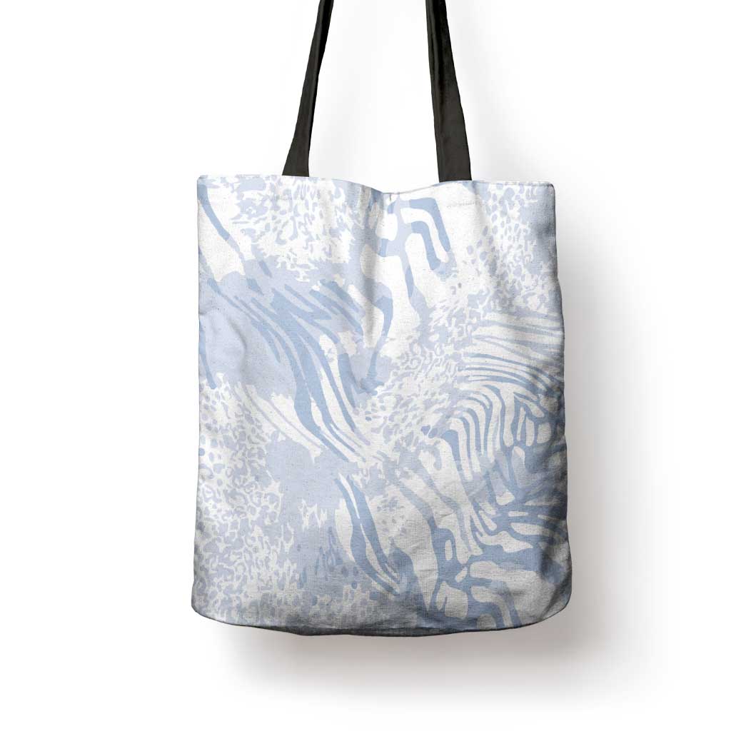 African Zebra Leopard Pattern Tote Bag Sky Savannah