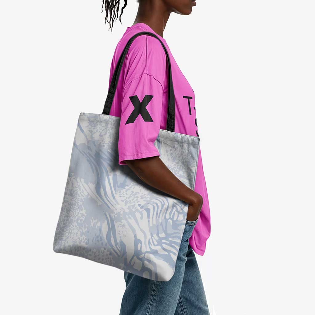 African Zebra Leopard Pattern Tote Bag Sky Savannah