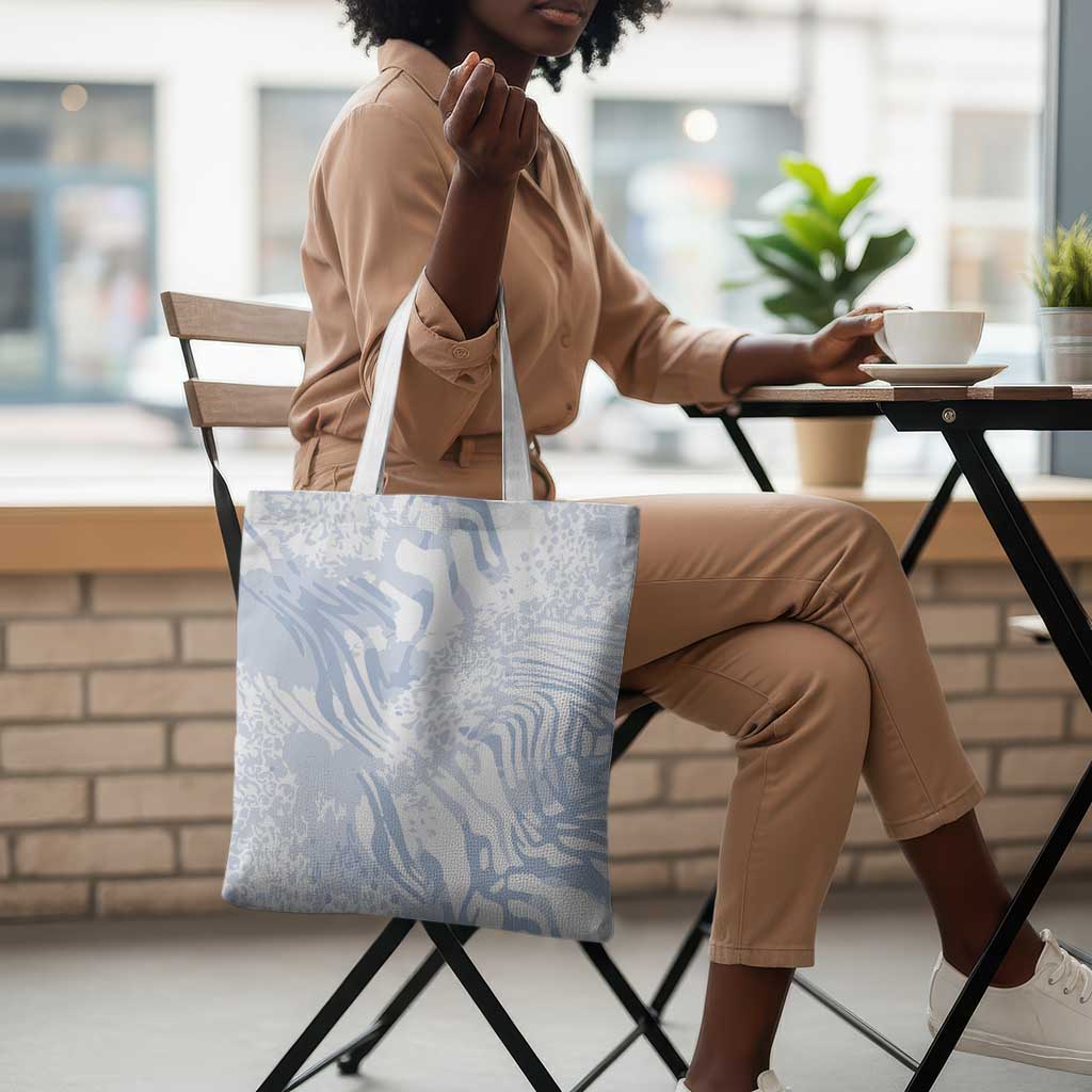 African Zebra Leopard Pattern Tote Bag Sky Savannah