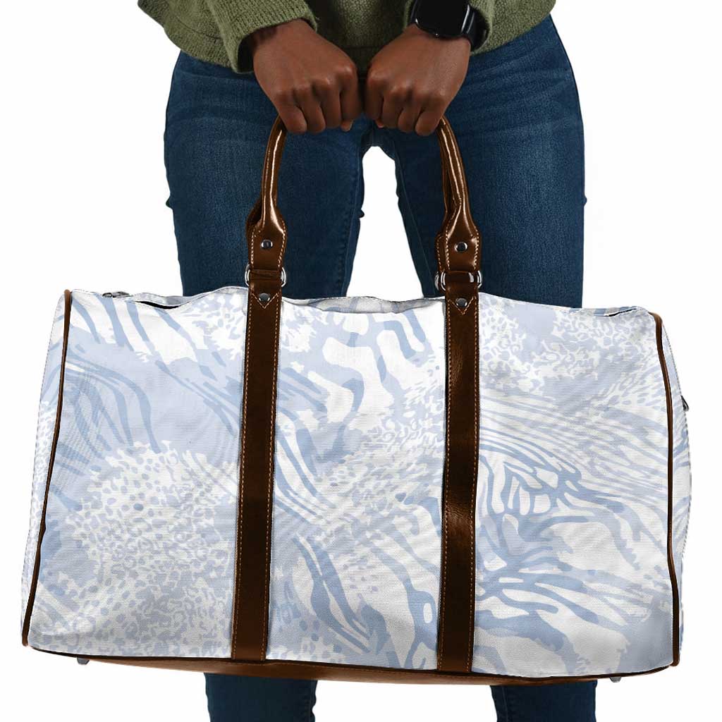 African Zebra Leopard Pattern Travel Bag Sky Savannah