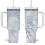 African Zebra Leopard Pattern Tumbler With Handle Sky Savannah
