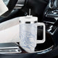 African Zebra Leopard Pattern Tumbler With Handle Sky Savannah