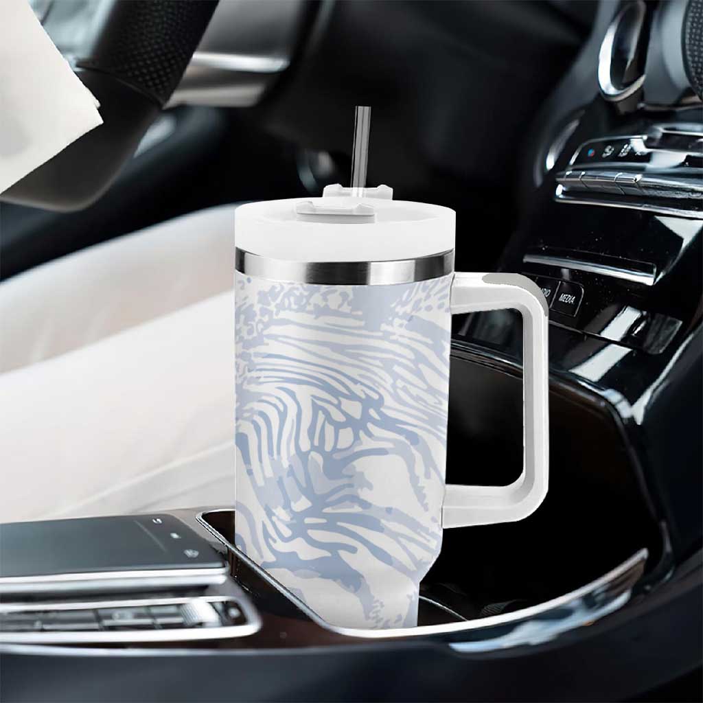 African Zebra Leopard Pattern Tumbler With Handle Sky Savannah
