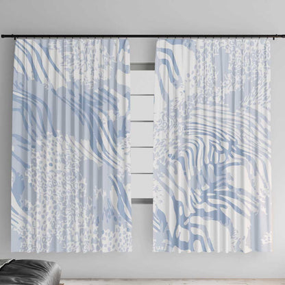 African Zebra Leopard Pattern Window Curtain Sky Savannah