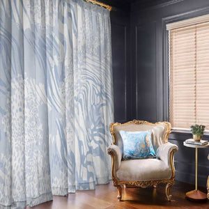 African Zebra Leopard Pattern Window Curtain Sky Savannah