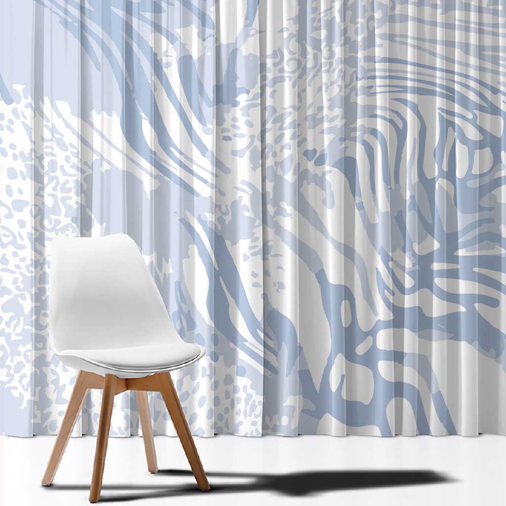 African Zebra Leopard Pattern Window Curtain Sky Savannah
