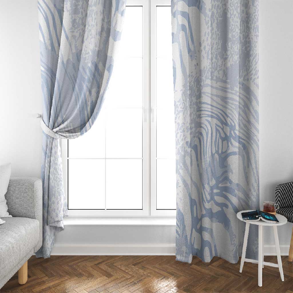 African Zebra Leopard Pattern Window Curtain Sky Savannah