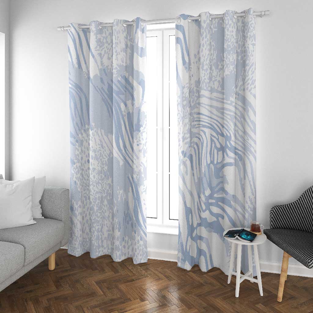 African Zebra Leopard Pattern Window Curtain Sky Savannah