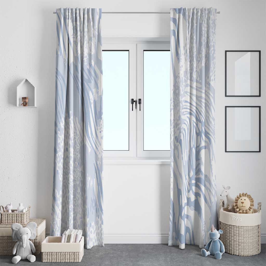 African Zebra Leopard Pattern Window Curtain Sky Savannah