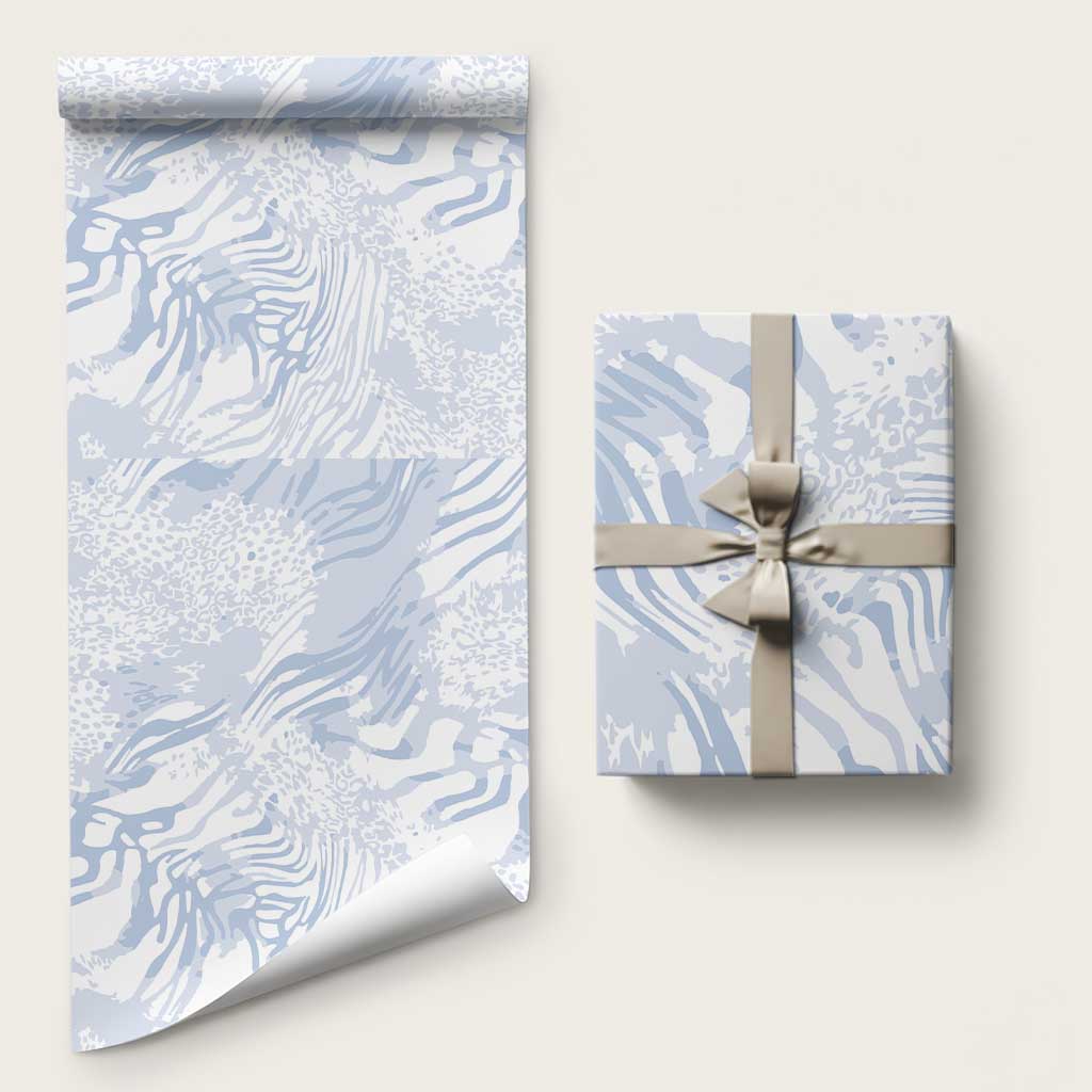 African Zebra Leopard Pattern Wrapping Paper Sky Savannah
