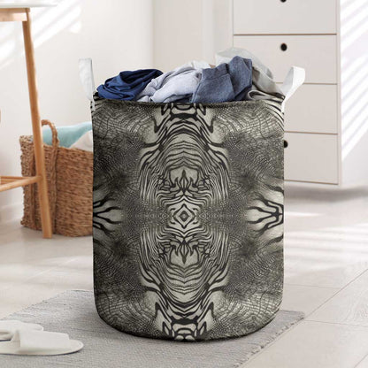 African Zebra Elephant Skin Pattern Laundry Basket