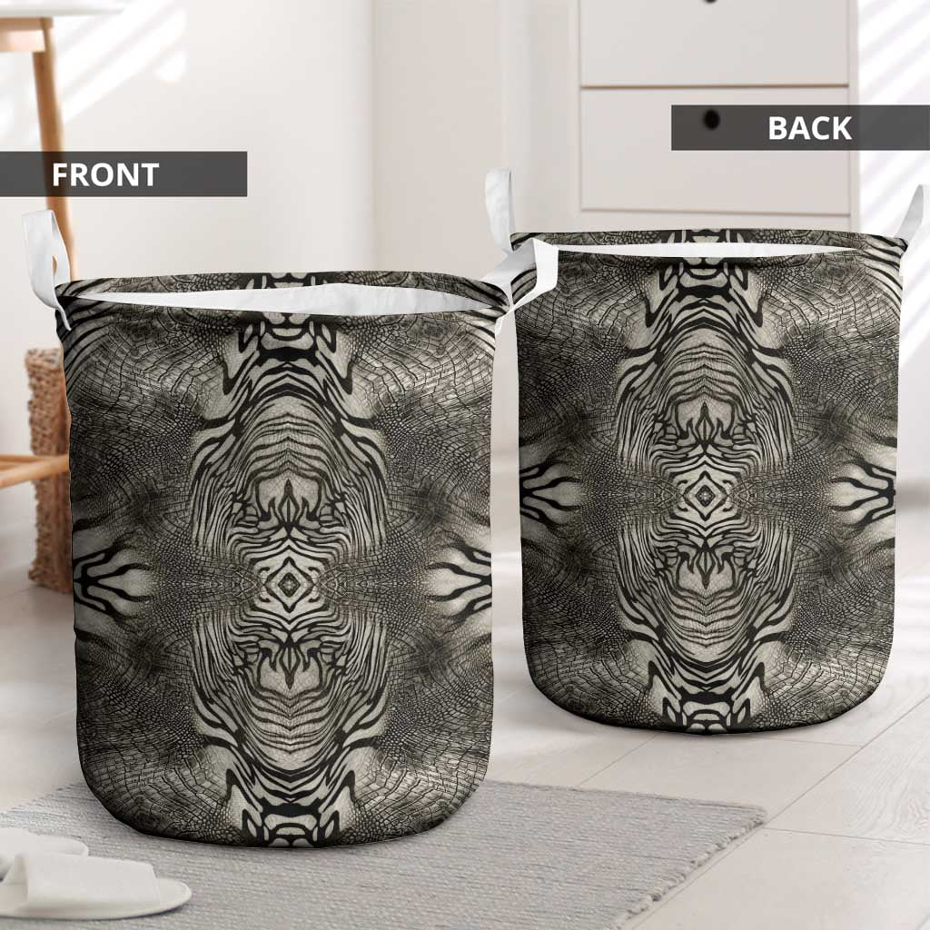 African Zebra Elephant Skin Pattern Laundry Basket