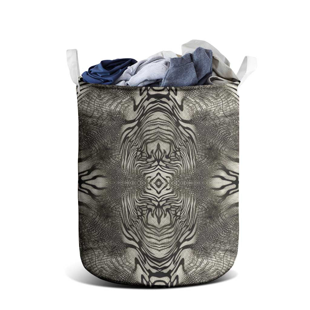 African Zebra Elephant Skin Pattern Laundry Basket