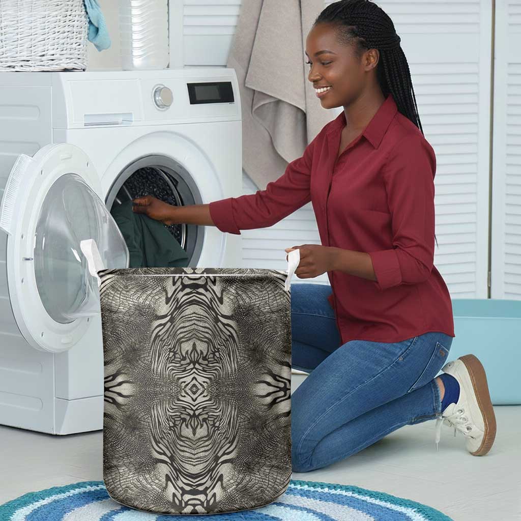 African Zebra Elephant Skin Pattern Laundry Basket