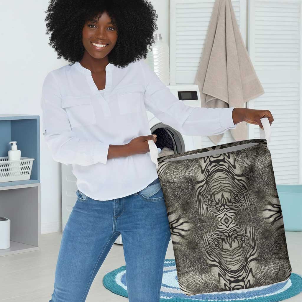 African Zebra Elephant Skin Pattern Laundry Basket