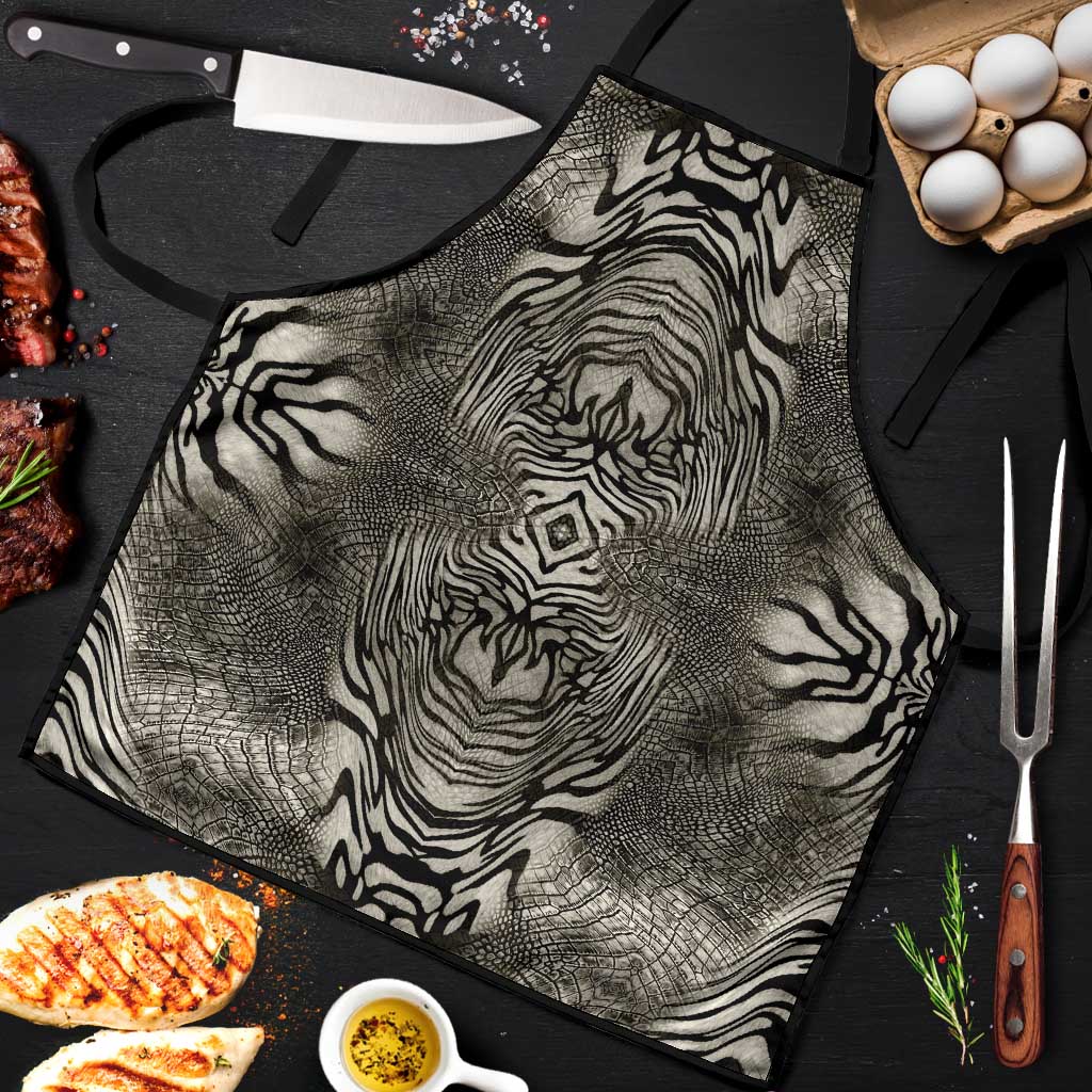 African Zebra Elephant Skin Pattern Apron