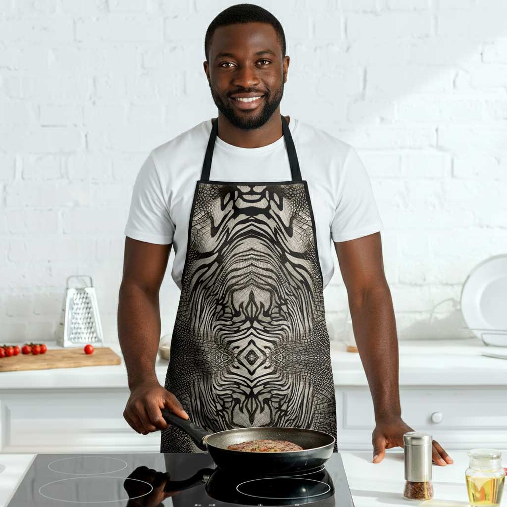 African Zebra Elephant Skin Pattern Apron