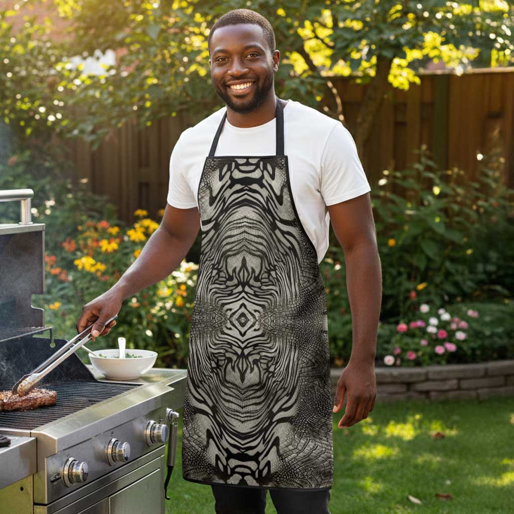 African Zebra Elephant Skin Pattern Apron
