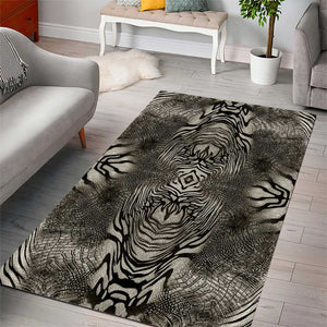 African Zebra Elephant Skin Pattern Area Rug
