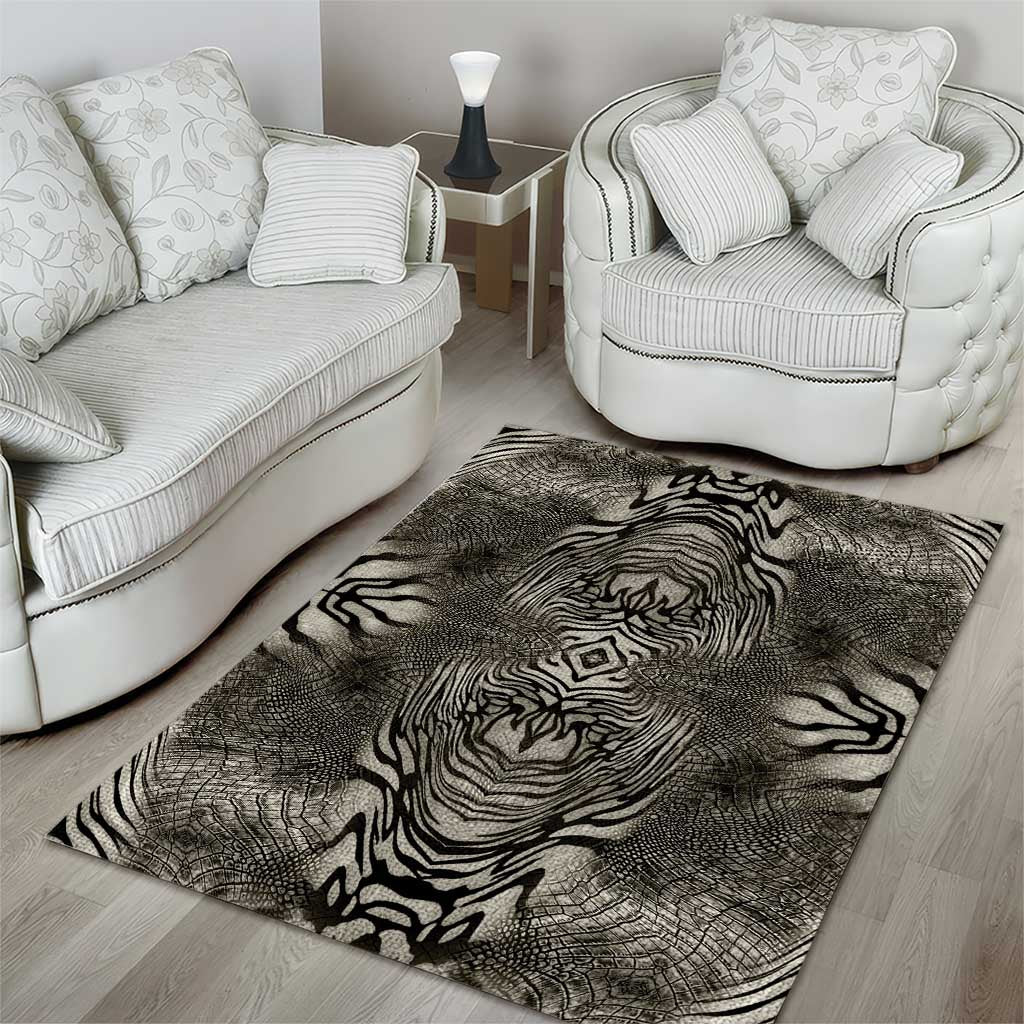 African Zebra Elephant Skin Pattern Area Rug