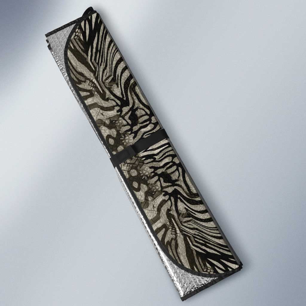 African Zebra Elephant Skin Pattern Auto Sun Shade