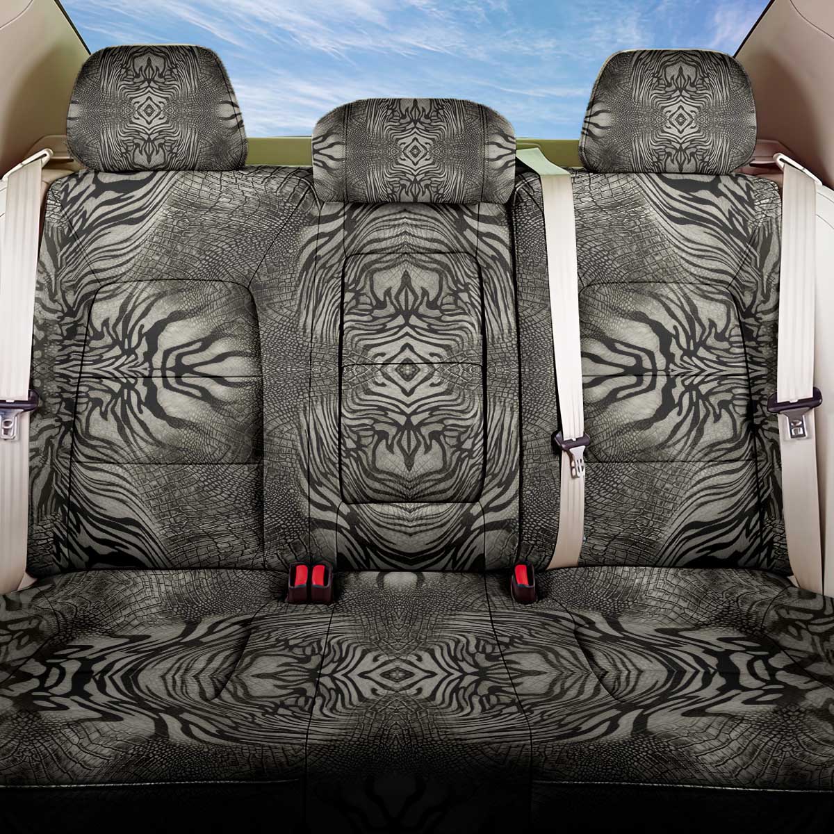 African Zebra Elephant Skin Pattern Back Car Seat Cover