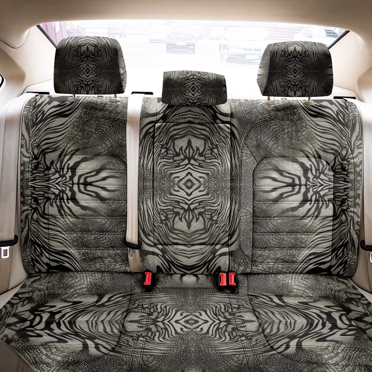 African Zebra Elephant Skin Pattern Back Car Seat Cover