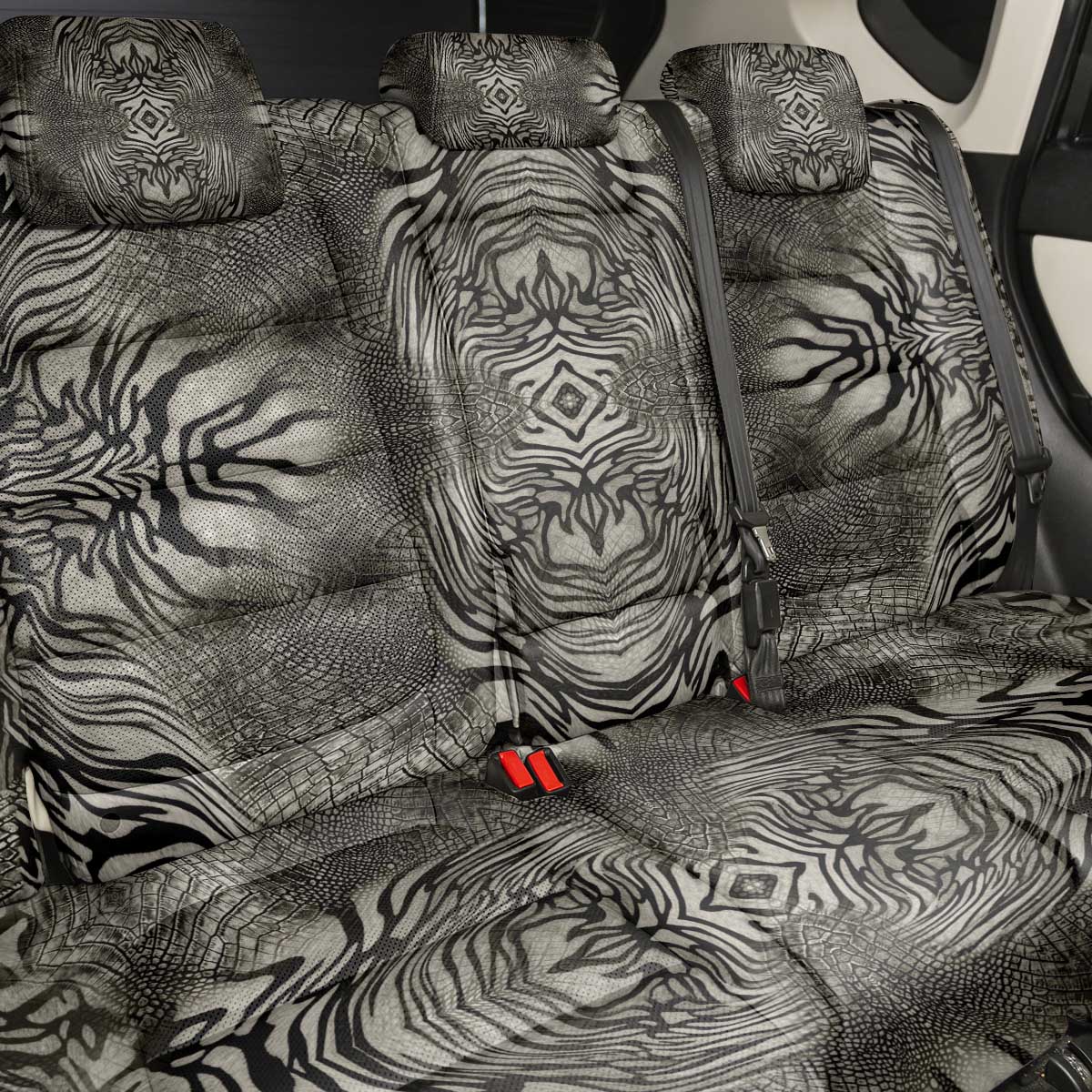 African Zebra Elephant Skin Pattern Back Car Seat Cover