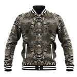 African Zebra Elephant Skin Pattern Baseball Jacket